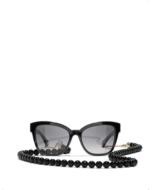 Chanel White Square Sunglasses