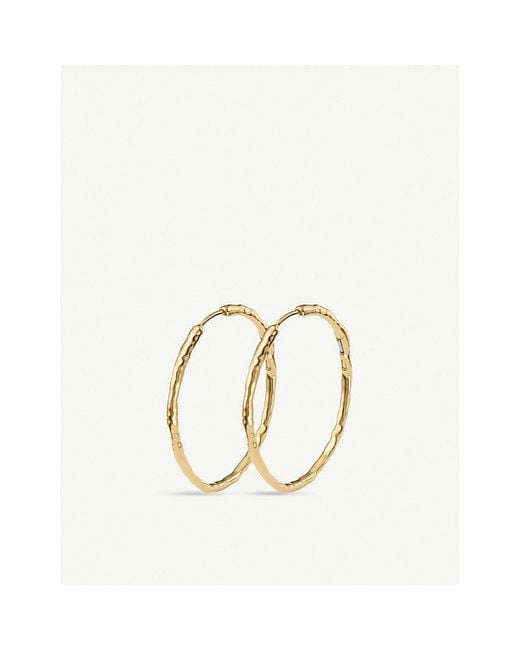 Monica Vinader Metallic Mv Siren Large 18Ct-Plated Hoop Earrings