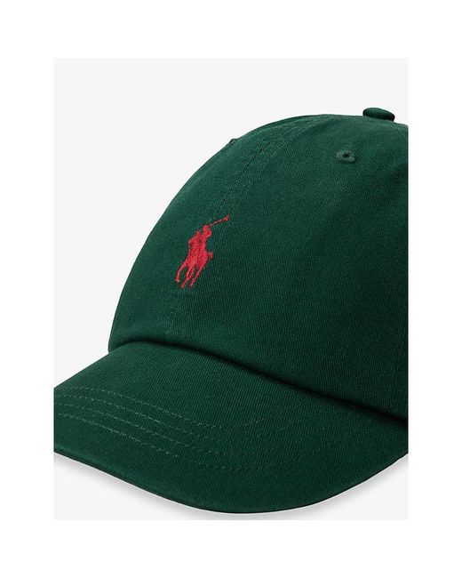 Polo Ralph Lauren Green Sport Brand-Embroidered Cotton-Twill Cap