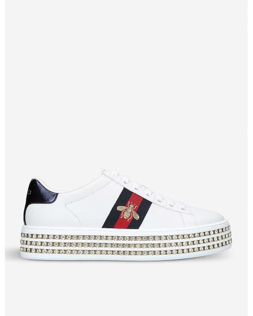 Ladies gucci cheap bee trainers