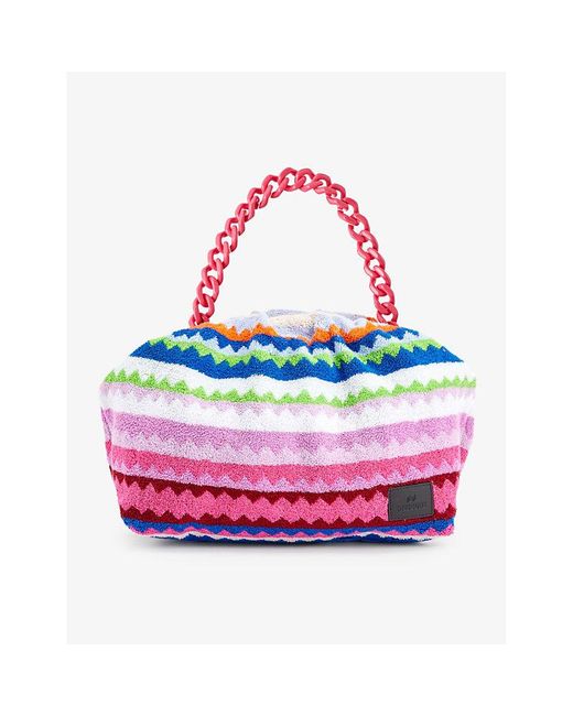 Missoni Pink Chevron-pattern Cotton-blend Bag