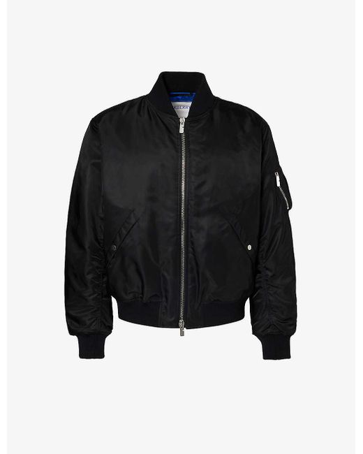 Burberry Black Slip-pocket Dropped-shoulder Boxy-fit Shell Jacket for men