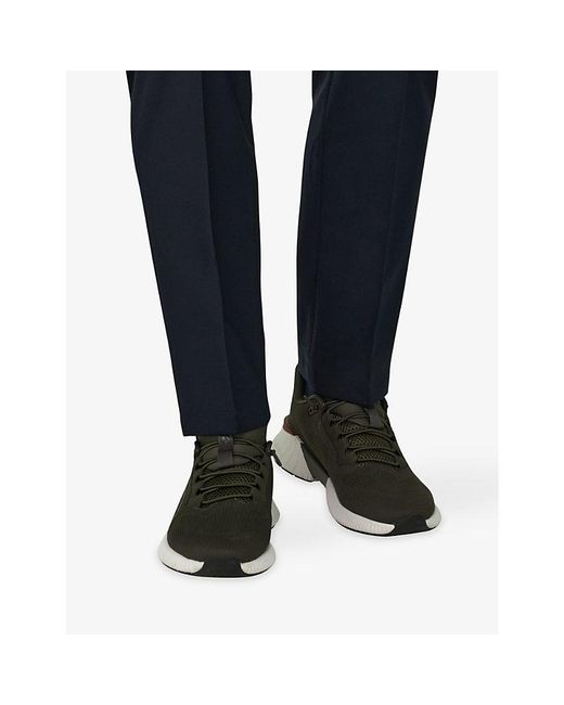 Boggi Black Endurance Knitted Trainers for men