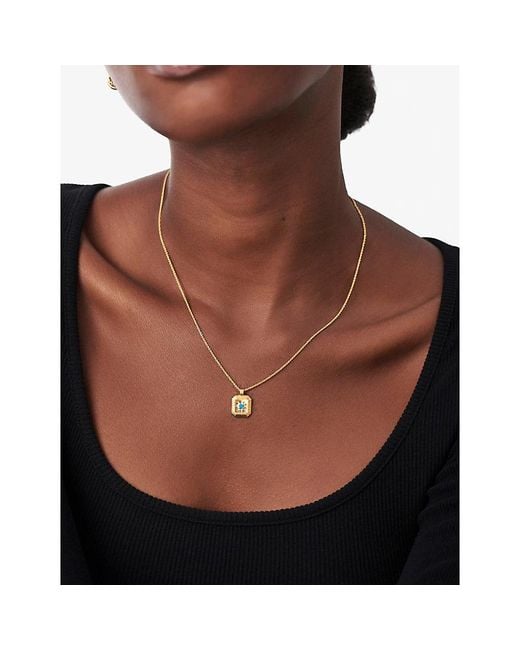 Missoma Metallic December Birthstone 18Ct Vermeil Plated Sterling Pendant Necklace
