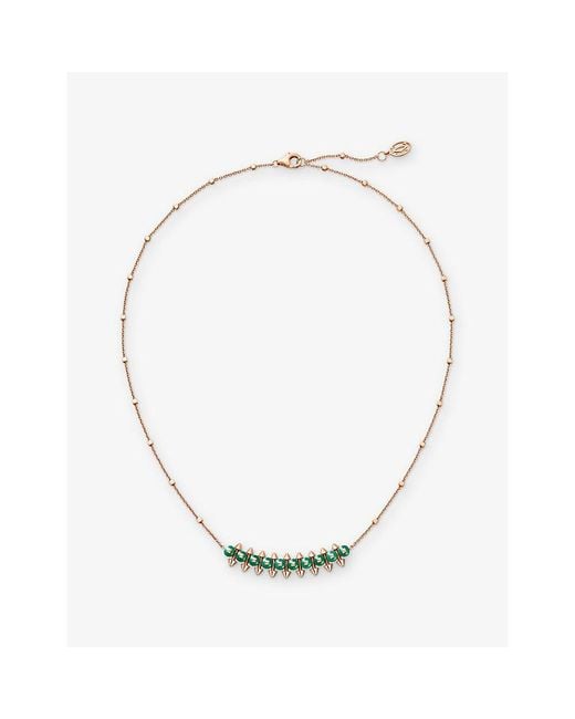 Cartier Metallic Clash De 18Ct Rose- And Dyed Agate Necklace