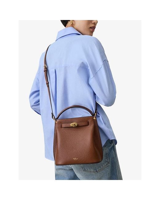 Mulberry Brown Islington Small Leather Bucket Bag