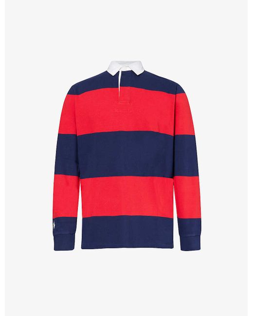 Polo Ralph Lauren Brand-embroidered Striped Cotton-knit Shirt Xx for men