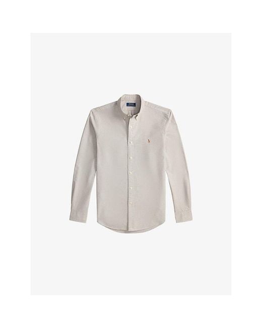 Polo Ralph Lauren White Sport Long Sleeve Cotton Shirt for men