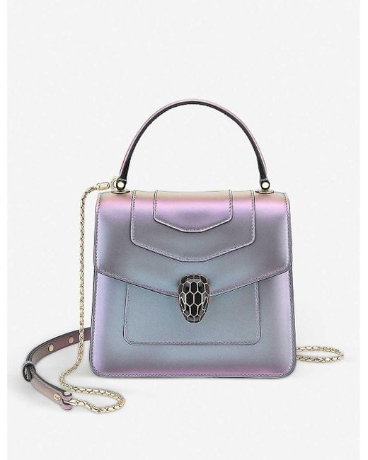 BVLGARI Serpenti Forever Leather Top handle Bag in Purple Lyst Canada