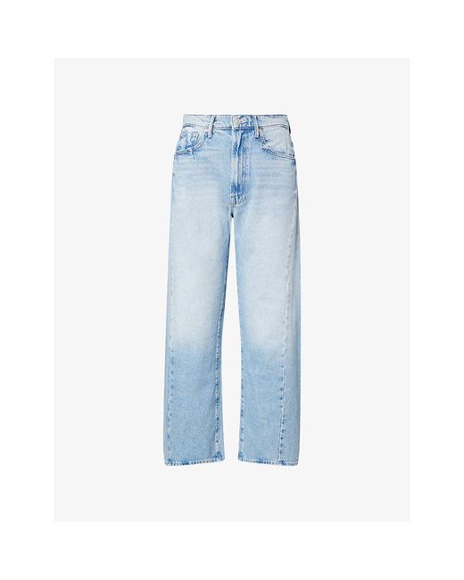 Mother Blue The Half-Pipe Ankle-Wide-Leg Denim Jeans