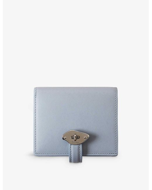 Mulberry Blue Lana Compact Leather Wallet