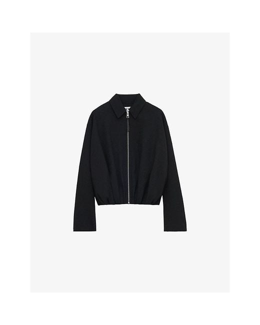 Loewe Black Draped Long-Sleeve Wool Blend Jacket