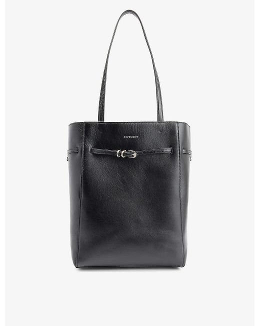 Givenchy Black Voyou Branded Leather Tote