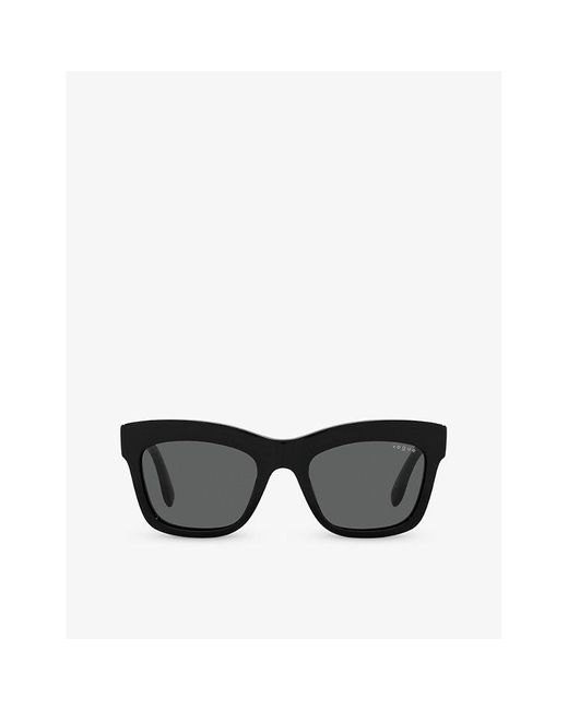 Vogue Black Vo5392s Pillow-frame Acetate Sunglasses