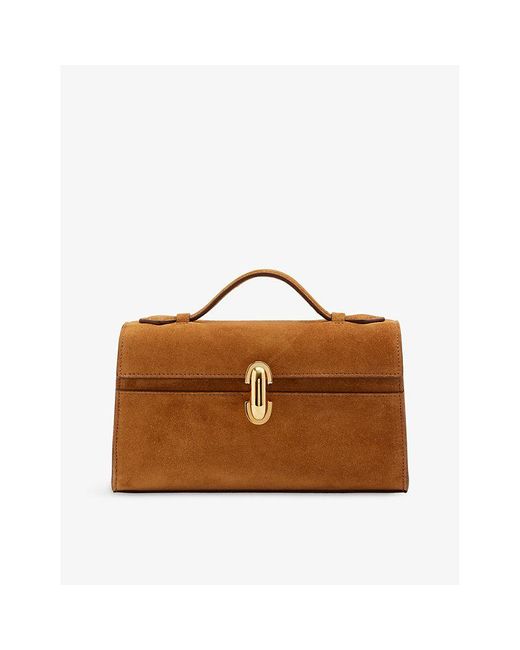 SAVETTE Brown Symmetry Pochette Leather Bag
