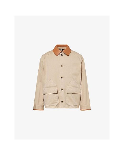Loewe Natural X Paula's Ibiza Collared Cotton Jacket for men