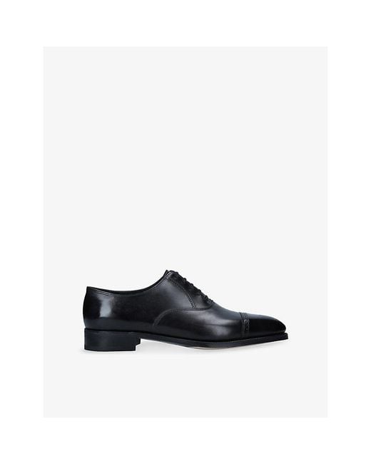 John Lobb Black City Ii Leather Oxford Shoes for men