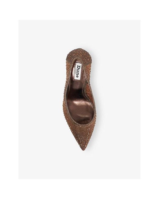 Dune Brown Hotfix Diamante-Embellished Mesh Courts