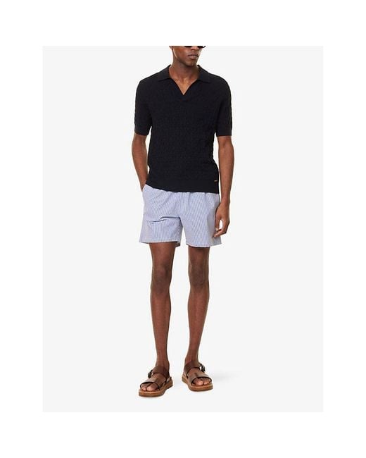 Polo Ralph Lauren Blue Traveler Striped Swim Shorts for men