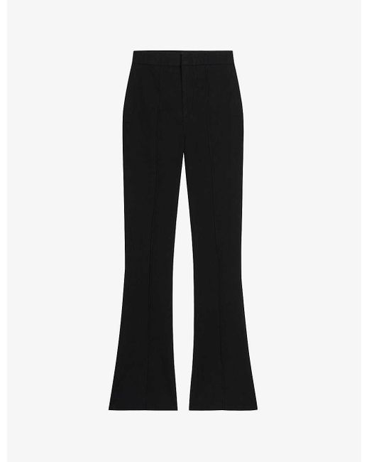 Ted Baker Black Belenah Slim-fit High-rise Stretch-cotton Trousers