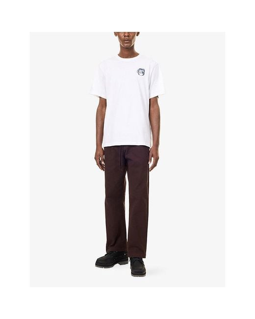 The North Face White Basecamp Barista Graphic-Print Cotton T-Shirt for men