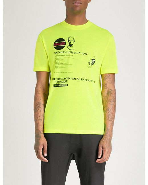 McQ Alexander McQueen Yellow Acid House Jersey T-shirt for men