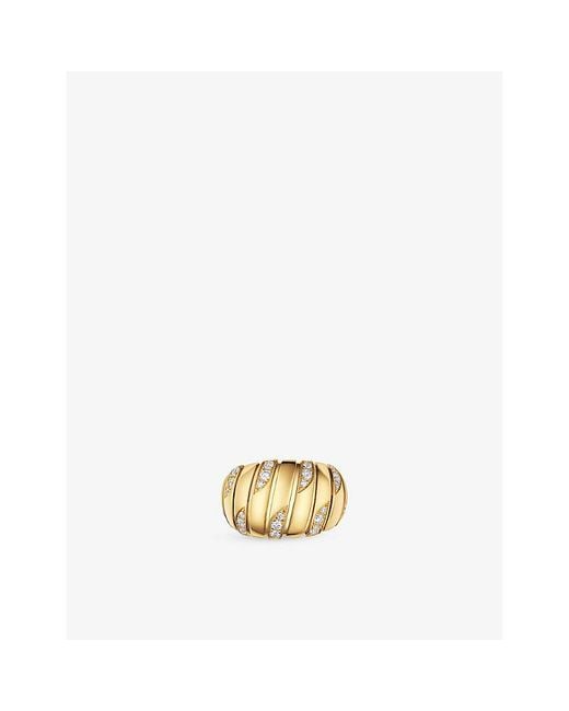 BVLGARI Metallic Tubogas 18Ct- And 0.61Ct Diamond Ring
