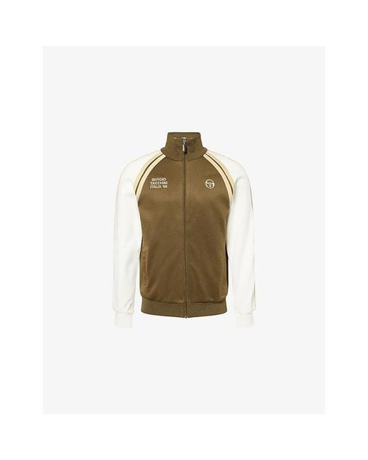 Sergio Tacchini Green Ghibli Davis Zip-Up Stretch-Woven Track Top for men