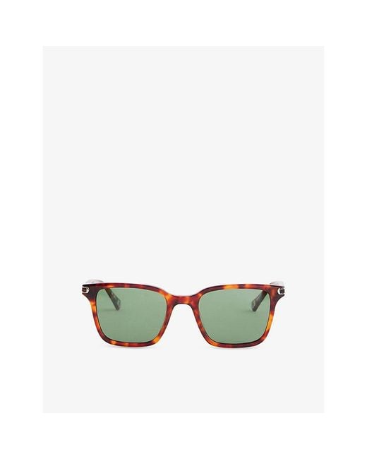 Orlebar Brown Green Robbie Rectangular Acetate Sunglasses