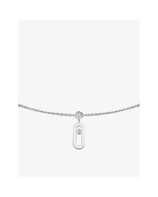 Messika White Move Uno Tassel 18Ct And 0.20Ct Diamond Choker Necklace