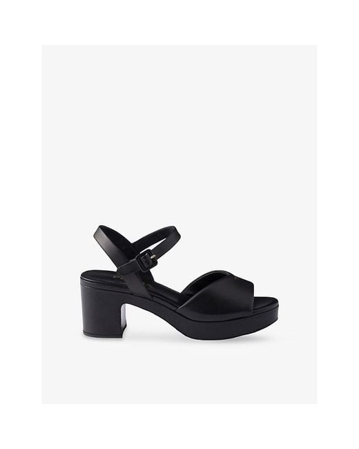 Prada Black Padded Logo-Print Nappa Leather Sandals