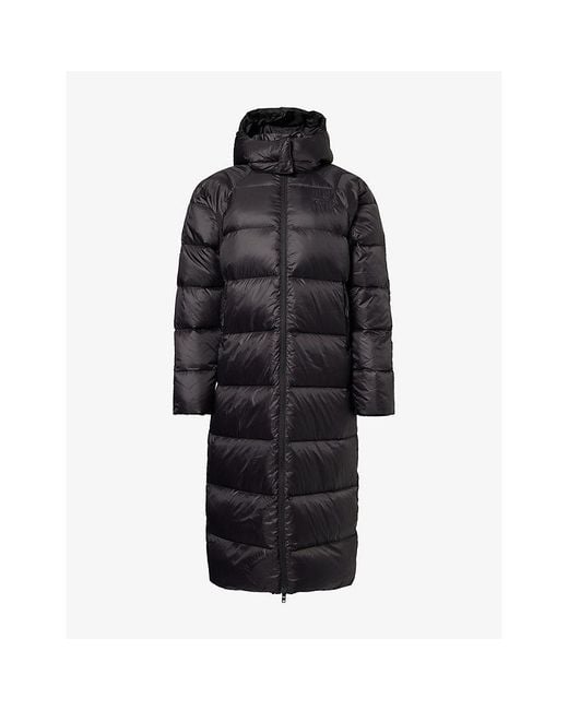 The North Face Black Hooded Long-Line Shell-Down Parka