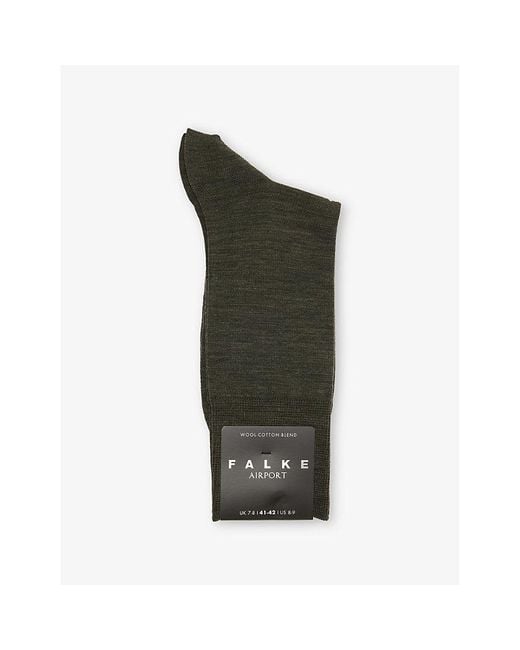 Falke Green Airport Crew-Length Stretch-Cotton for men