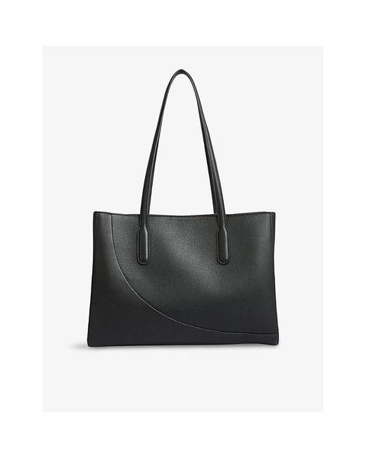 L.K.Bennett Black Olivia Leather Tote Bag