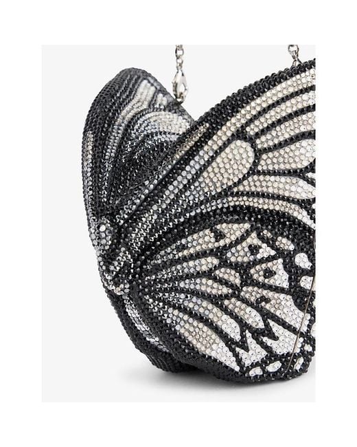 Judith Leiber Multicolor Black Diamondbutterfly Crystal-embellished Brass Clutch-bag