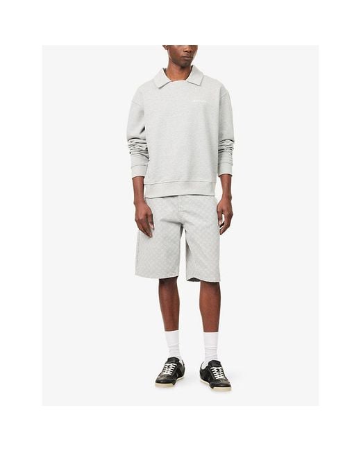 Daily Paper Gray Oversized Dias Cotton-Blend Jumper for men