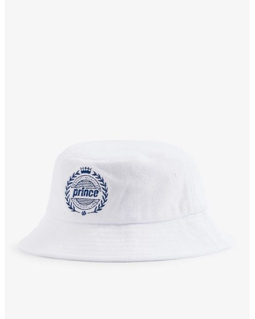 Sporty & Rich X Prince Cotton Bucket Hat in White Navy (White) Lyst UK