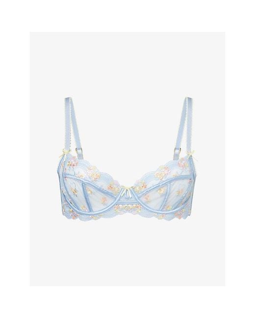 Lounge Underwear Blue Lyra Balcony Lace Bra