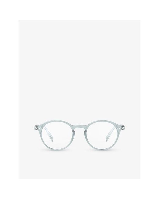 Izipizi White #D Round-Framed Golden Reading Glasses for men