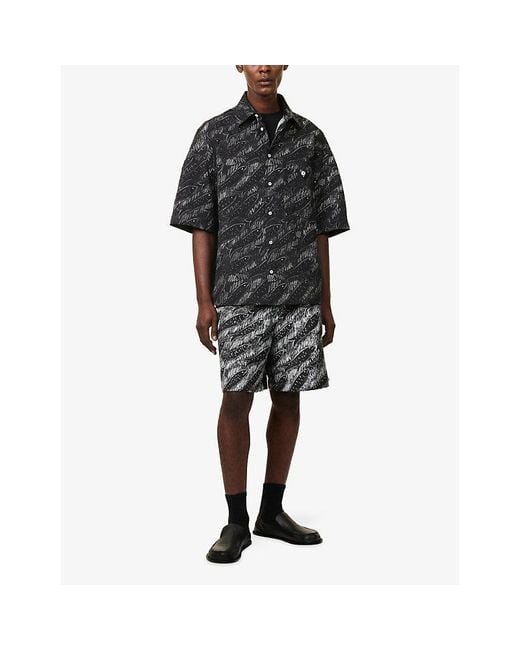 Jacquemus Black La Rio Short-Sleeve Cotton Shirt for men
