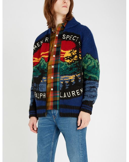 Polo Ralph Lauren Multicolor Sportsmen Respect Wildlife Knitted Cardigan for men