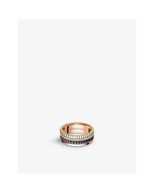 Boucheron Metallic Quatre Classique 18Ct-, -, - And 0.24Ct Diamond Ring for men