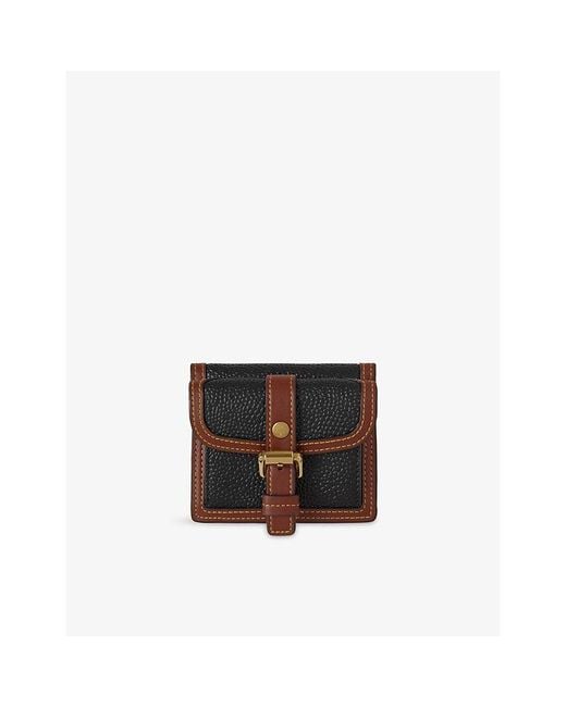 Mulberry Black Roxanne Scotchgrain And Leather Wallet
