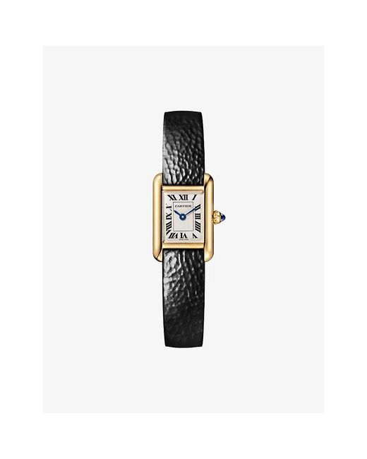 Cartier Black Tank Louis 24Mm 18Ct Quartz Watch