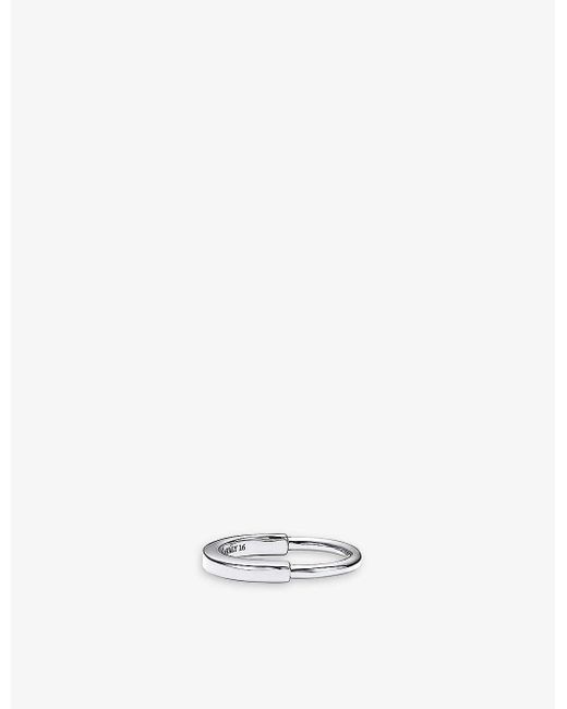 Tiffany & Co Tiffany Lock 18ct White-gold Ring 9.