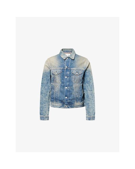 Acne Blue Rye U Goldmine Patch-Pocket Denim Jacket for men