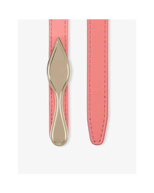 Christian Louboutin Red Bettina Reverse Leather Belt
