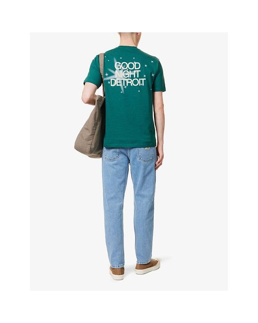 Carhartt Green Night Night Graphic-print Cotton-jersey T-shirt X for men
