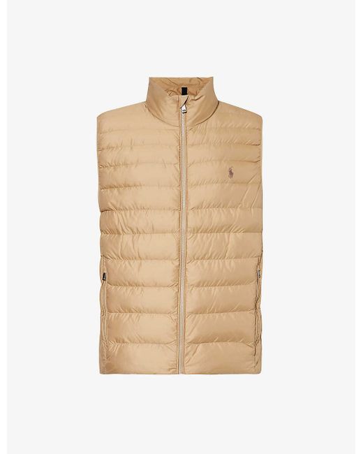 Polo Ralph Lauren Natural Terra Logo-embroidered Recycled-polyester Vest X for men