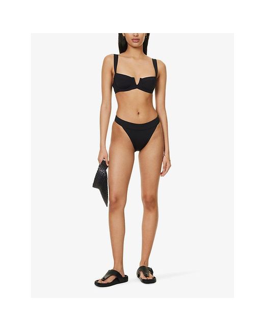 Cheap Monday Black Argentina High-Rise Bikini Bottoms